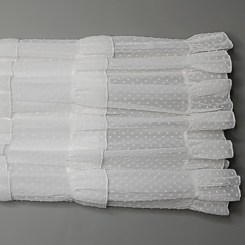 NWT Marchesa Notte size 8 white swiss dot layered tiered dress - Picture 9 of 16